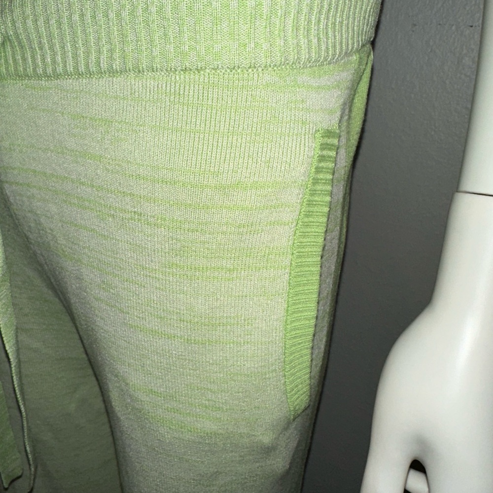 Live the Process “Marl” matcha green knit lounge casual pants w pockets XS - Picture 7 of 10